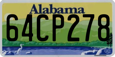AL license plate 64CP278