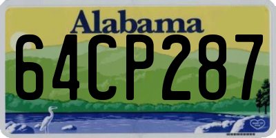 AL license plate 64CP287