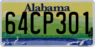 AL license plate 64CP301