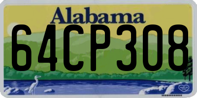 AL license plate 64CP308