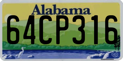AL license plate 64CP316