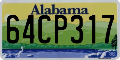 AL license plate 64CP317