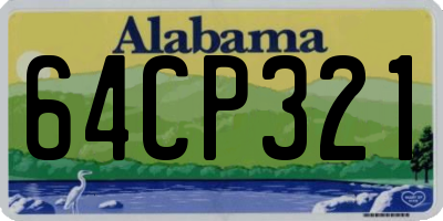 AL license plate 64CP321