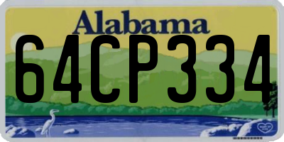 AL license plate 64CP334