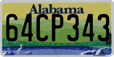 AL license plate 64CP343