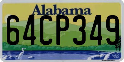 AL license plate 64CP349