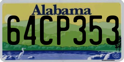 AL license plate 64CP353