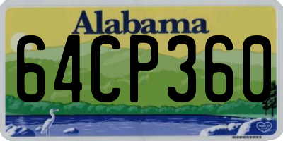 AL license plate 64CP360