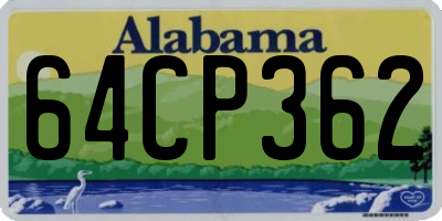AL license plate 64CP362