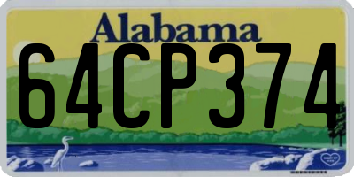 AL license plate 64CP374