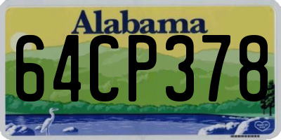 AL license plate 64CP378