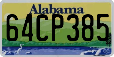 AL license plate 64CP385