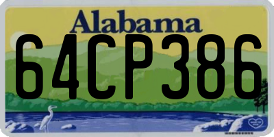 AL license plate 64CP386