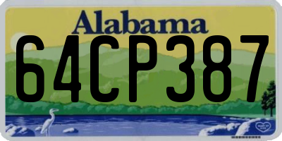 AL license plate 64CP387