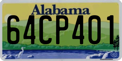 AL license plate 64CP401