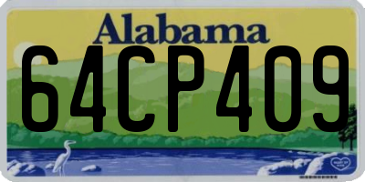 AL license plate 64CP409
