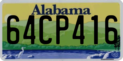 AL license plate 64CP416