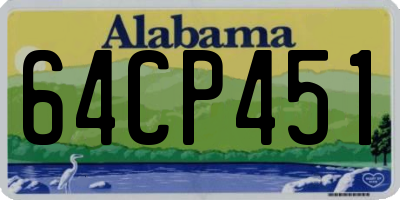 AL license plate 64CP451