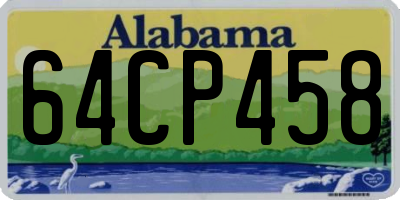 AL license plate 64CP458
