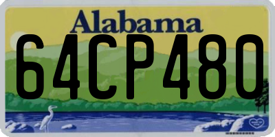 AL license plate 64CP480