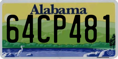 AL license plate 64CP481
