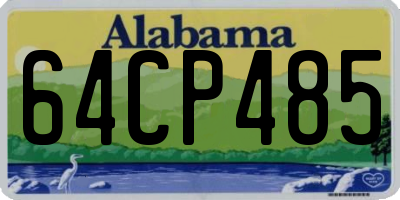 AL license plate 64CP485
