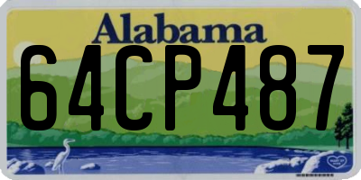 AL license plate 64CP487