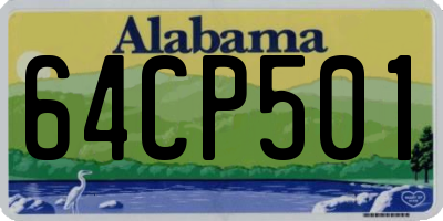 AL license plate 64CP501