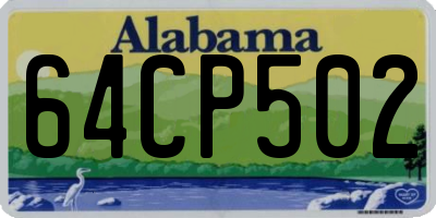 AL license plate 64CP502