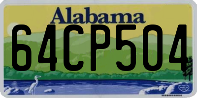 AL license plate 64CP504