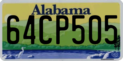 AL license plate 64CP505