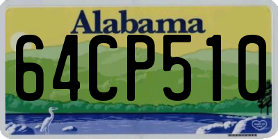 AL license plate 64CP510