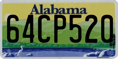 AL license plate 64CP520
