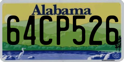 AL license plate 64CP526