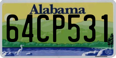 AL license plate 64CP531