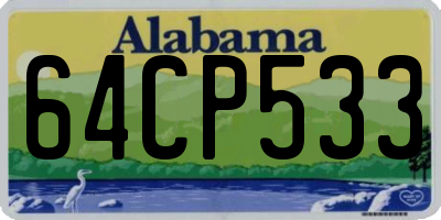 AL license plate 64CP533