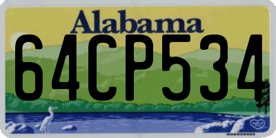 AL license plate 64CP534