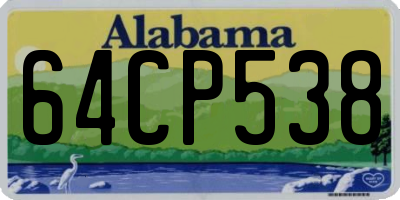 AL license plate 64CP538