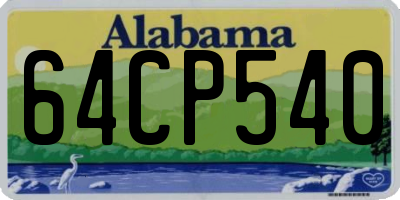 AL license plate 64CP540