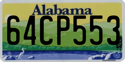AL license plate 64CP553