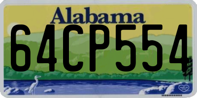 AL license plate 64CP554