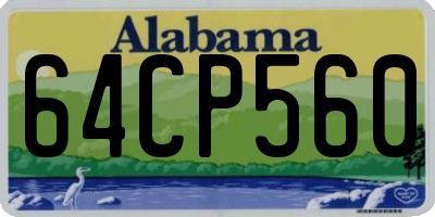 AL license plate 64CP560
