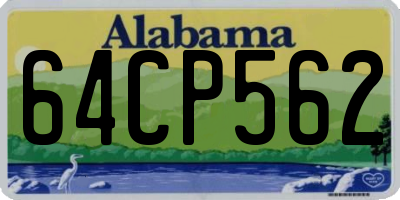 AL license plate 64CP562