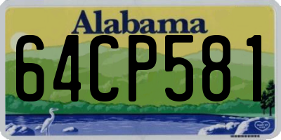 AL license plate 64CP581