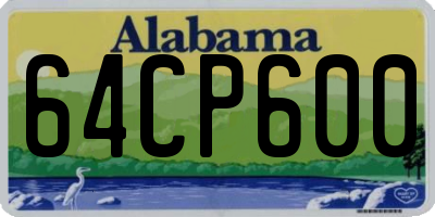 AL license plate 64CP600