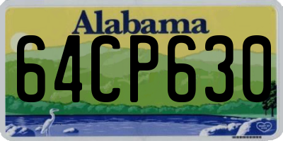 AL license plate 64CP630