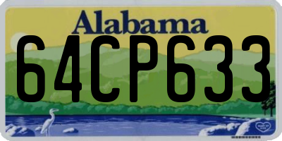 AL license plate 64CP633