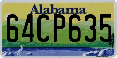 AL license plate 64CP635