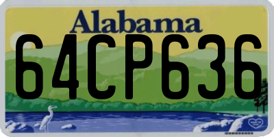 AL license plate 64CP636