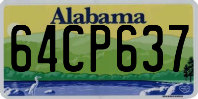 AL license plate 64CP637
